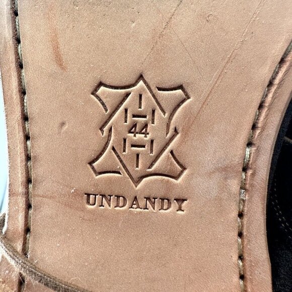 Undandy Oxford Classic Men Size 10 Lace Up Dress Shoes Tan Brown Suede - Picture 13 of 13